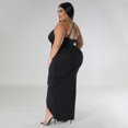 thumbnail image 3 of AURA Women Plus Size V Neck Sleeveless Midi Dress Adjustable Strap Stretch Casual Dress Summer, 3 of 6