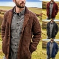 thumbnail image 4 of Utoimkio Men's Button Down Cardigan Sweaters Casual Turndown Collar Long Sleeve Sweater Coats Fall Winter Loose Fit Outwear with Pockets, 4 of 4
