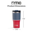 thumbnail image 3 of RTIC 20 oz Ceramic Lined Insulated Essential Tumbler, Leak-Resistant Lid, Stars, 3 of 5