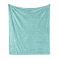 thumbnail image 1 of Geometric Soft Flannel Fleece Throw Blanket, Abstract Repeating Pattern with Rhombuses Created with Zigzag Lines, Cozy Plush for Indoor and Outdoor Use, 50" x 70", Turquoise White, by Ambesonne, 1 of 6
