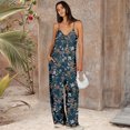 thumbnail image 3 of Luniro Jumpsuits for Women Spaghetti Strap Wide Leg Boho Jumpsuit Casual Summer Dressy Rompers 2026, 3 of 12