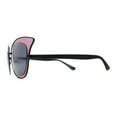 thumbnail image 3 of Womens Cat Eye Double Rim Butterfly Shape Mirror Lens Sunglasses Black Pink Black, 3 of 4