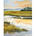 thumbnail image 2 of Gorham, Gregory 26x32 Gold Ornate Wood Framed with Double Matting Museum Art Print Titled - Salt Marsh Sanctuary II, 2 of 4