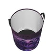 thumbnail image 2 of KLL Purple Hippo In Water Waterproof Foldable Laundry Hamper Bucket with Handles for Storage Bin,Kids Room,Home Organizer (Medium ), 2 of 7