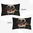 thumbnail image 4 of Bixox Glitch Screaming Skull Printed Pillow Protector,Super Soft Ideal for Home,Guests,Rentals - 16"x24", 4 of 8