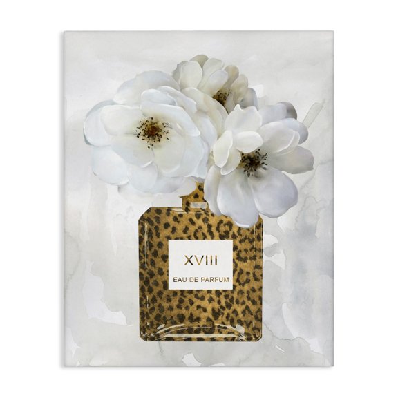 Stupell Industries Contemporary Leopard Pattern Perfume Bottle Canvas Art, 16 x 20, by Carol Robinson