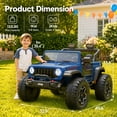 thumbnail image 5 of 24V Jeep Wrangler Rubicon Ride On Car 2 Seaters for Big Kids, Powered Ride On w/4 Wheels Spring Suspension, Parent Remote Control, LED Lights, Bluetooth, MP3, Ride On Toy for Ages 3-8, 5 of 9