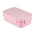 thumbnail image 2 of Detachable Lunch Box with 4 Compartments for Food Storage, Portable, Nordic, Pink, 2 of 6
