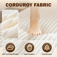thumbnail image 3 of 78" Teddy Fabric Convertible Loveseat Sleeper Sofa Bed, Pull-Out Loveseat with Foam Filling, Convertible Sofa Bed Couch with No Assembly for Living Rooms, Playrooms, Beige+White, 3 of 4