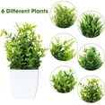 thumbnail image 4 of 6Pcs Realistic Mini Potted Artificial Plants - Small Faux Houseplants Greenery for Home Office Desk, Shelf, Bathroom Bedroom Decor, 4 of 6