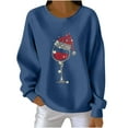 thumbnail image 1 of RXMEKW Chandail pour Femmes à Manches Longues à Col Rond, Blouse Décontractée en Polyester avec Imprimé de Noël pour Fêtes des Fêtes et Usage Quotidien, 1 of 3