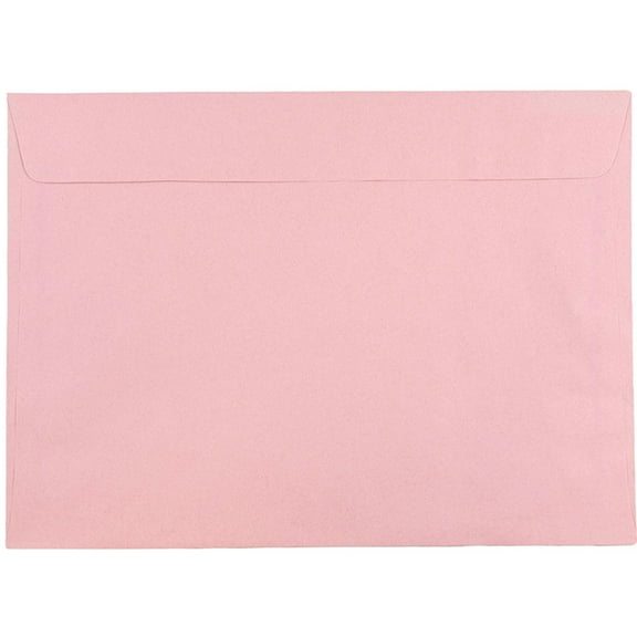 JAM Paper 9 x 12 Booklet Envelopes, Baby Pink, 25 per Pack