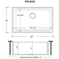 thumbnail image 2 of Ruvati 30-inch Fireclay Undermount / Drop-in Topmount Kitchen Sink Single Bowl, 2 of 7