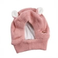thumbnail image 1 of Gorro de punto para perro Salvador Envoltura de cabeza de invierno Material cómodo Fácil de poner y quitar Accesorios duradero Rosado sombrero de gato, 1 of 7