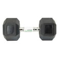 thumbnail image 1 of GoZone Rubber-Coated Hex Dumbbell – Black/Chrome, 1 of 4