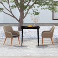 thumbnail image 1 of vidaXL 3 Piece Garden Dining Set with Cushions Brown, 1 of 4