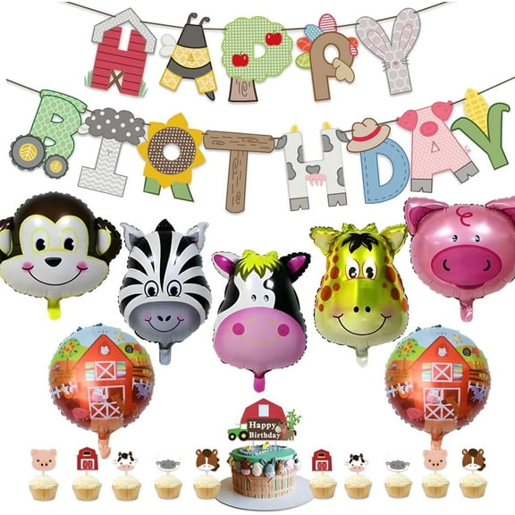 Farm Animal Balloons Barn Farm Party Decorations