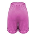 thumbnail image 6 of QATAINLAV Mother's Day Gifts! Casual Linen Beach Shorts for Women Solid Color Gauze Straight Legs Short Pants Loose Fit Lounge Shorts with Pockets Hot Pink L, 6 of 8