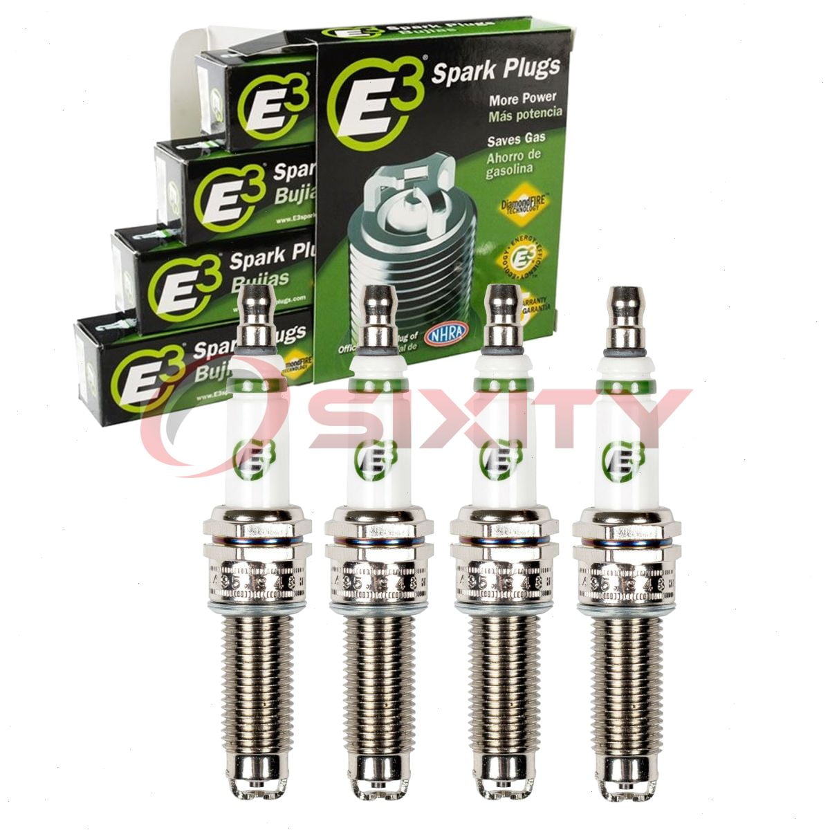 4 pc E3.80 E3 Spark Plugs compatible with 3478 3479 6215 91568 93815 9723 FXU16HR11 SILZKR6B10E SILZKR6B11 SILZKR6D8E SILZKR7B11 ZXU20HCR8