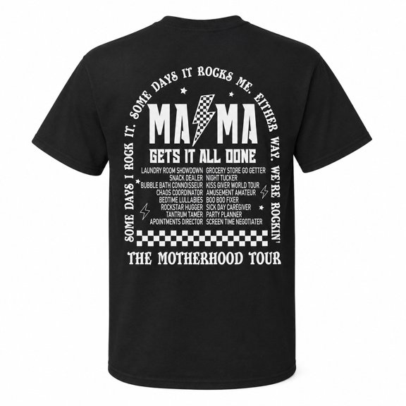 Mama Motherhood Graphic T-Shirt, Retro Tour Style Unisex Tee
