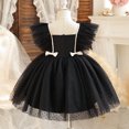 thumbnail image 5 of USNSM (6 Months-5 Yeras) Girls Fashion Cute Bowknot Tulle Tutu Flower Girl Birthday Party Gown Long Dresses Black 3-4 Years, 5 of 5