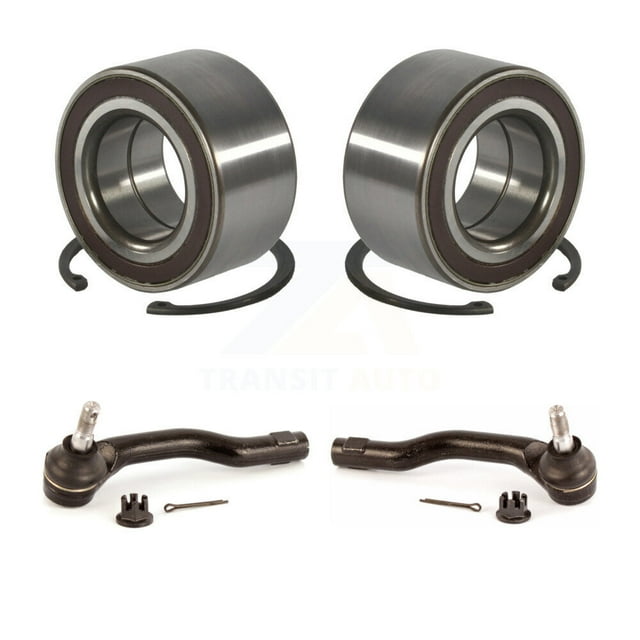 Transit Auto Front Wheel Bearing and Tie Rod End Kit for Car 2011-2014 Mazda 2 - Left Right Side (Driver Passenger) K7T-100096