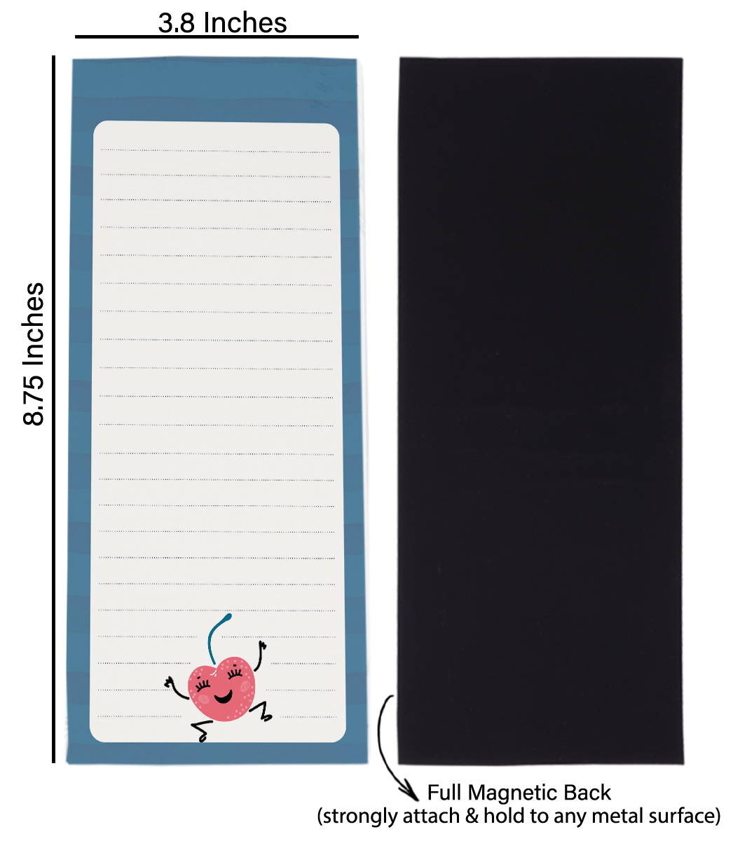 Inkdotpot Pack of 3 Magnetic Fridge To-Do List Notepads- Magnetic Memo Pads For Refrigerator-(50 Sheets Each)-FJ