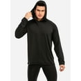 thumbnail image 4 of LELINTA Mens Long Sleeve Lightweight Hoodie Tee Shirt Gym Workout Training Quickly Dry Hoodie Sweatshirt Reflect Light Red Green Grey, 4 of 9