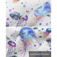 thumbnail image 6 of Summer Jellyfish Linen Curtain Valance for Bedroom/Bathroom/Kitchen/Office/Living/Dining Room Window,Colorful Coastal Beach Ocean Sea Fish Rod Pocket Topper Decorative Cafe Drapes Panel 60"x18", 6 of 6