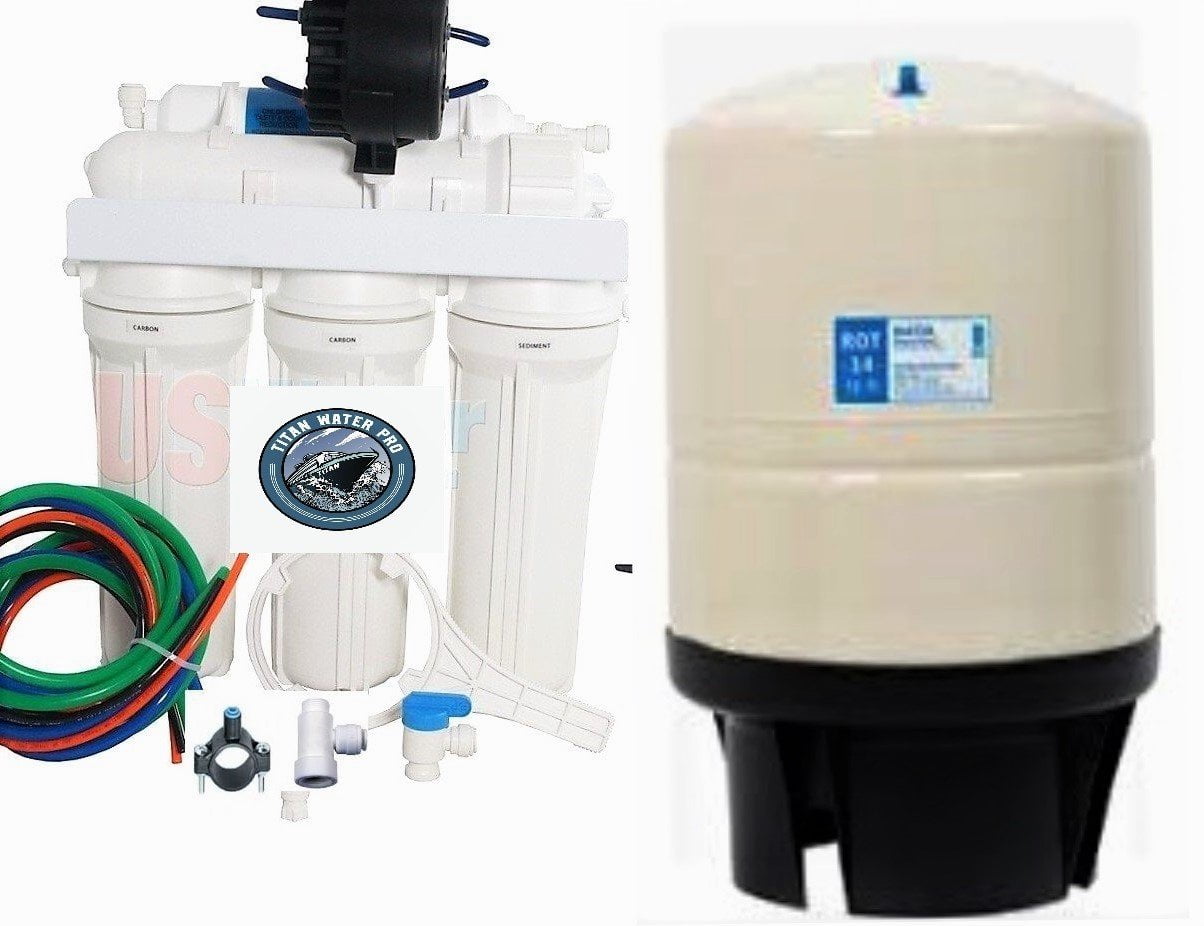 Permeate Pump ERP 1000 RO Reverse Osmosis Water Filter System ROT-6 G Tank 