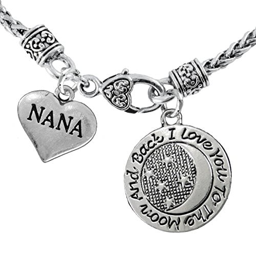 Cardinali Jewelry Nana And Quot I Love You To The Moon And Back Quot Necklace Hypoallergenic Safe Nickel Lead Cadmium Free Walmart Com Walmart Com
