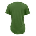 thumbnail image 6 of TODOZO Hot Sale!! Women's Tops V-Neck Short Sleeve Tshirts Tees Casual Summer Top Casual Fashion Basic Tees Curved Hem Tops Green S, 6 of 6