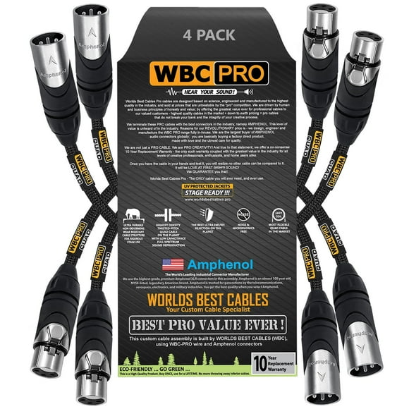 Ultra-Silent Flexible Star-Quad Cable with Amphenol XLR Connectors