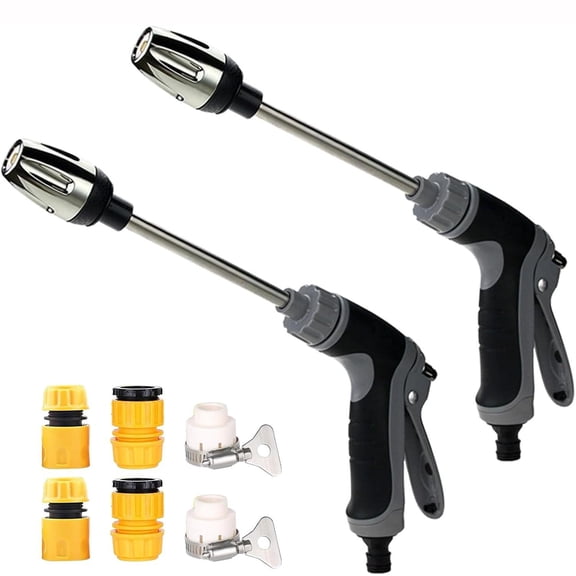sruoe Garden Hose Nozzle Sprayer, Adjustable High Pressure Water Sprayer, Hose Nozzle Heavy Duty, Plastic Water Nozzle, Outdoor Water Gun for Washing Cars, Garden, Plants
