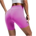 thumbnail image 4 of Summer Plus Size Yoga Shorts for Womens 2025 Elastic High Waist Solid Color Elastic High Waist Lift The Hip Yoga Shorts, 4 of 4