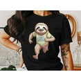 thumbnail image 2 of Funny Marathon Runner Running Sloth Animal Gift Men Women T-Shirt Running Sloth Runner Birthday Holiday Presents Tshirt, 2 of 10