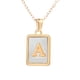 thumbnail image 2 of Collar para mujer, joyería para mujer, collar de acero inoxidable con letras para mujer, oro, titanio 26, collar con colgante inglés., 2 of 4