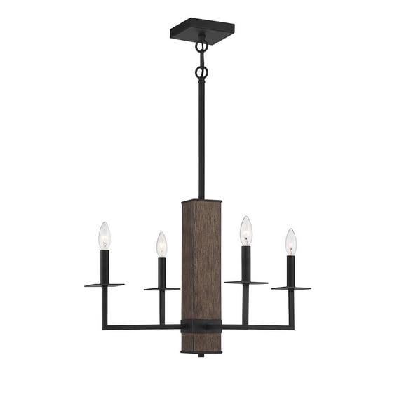Trade Winds Weald 4-Light Chandelier in Bronze   Wood Grain