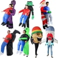 thumbnail image 2 of Disfraz inflable de Alien ET para niños y adultos, traje de Anime, vestido de Mascota, disfraces de Cosplay para fiesta de Halloween para hombres, mujeres, niños y niñas, 2023, 2 of 4