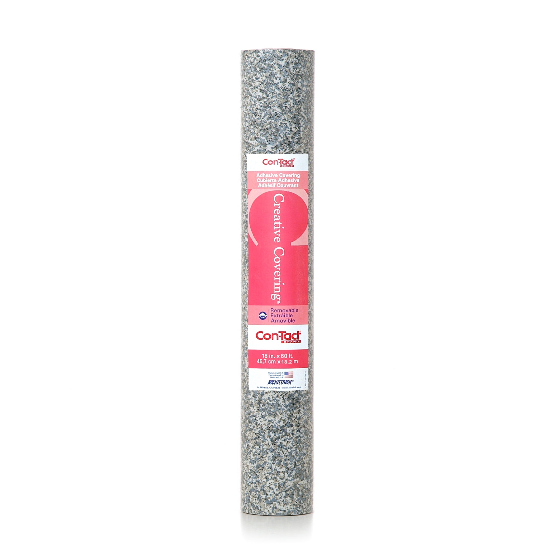 Con-Tact Brand' Vinyl' Creative Covering Adhesive 18 in. X 60 ft. Shelf Liner, Gray