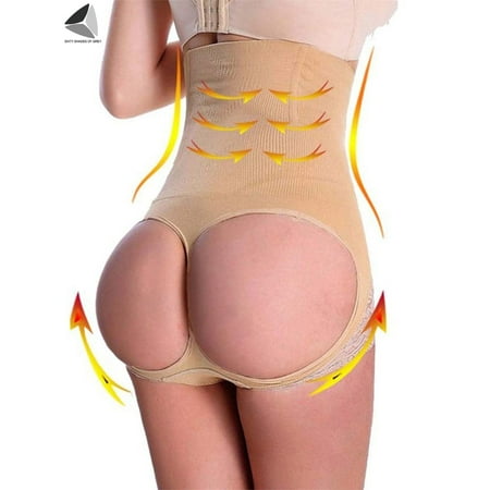 PULLIMORE Women High Waist Shapewear Tummy Control Butt Lifter Panty Slimming Plus Size Body Shaper (3XL/4XL  White)