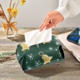 thumbnail image 5 of Holiday Bells Tissue Box Cover Leather Square Rectangle Tissue Box Holder for Bathroom Living Room Desk Office Decor, 5 of 7