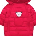 thumbnail image 6 of PureCasa Jumpsuit for Toddler Boys Girls Winter Warm Snowsuit Outwear Newborn Hooded Footed Romper Jumpsuit for 0-24 Months, 6 of 6