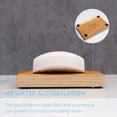 thumbnail image 5 of Teak soap Dish for Shower by HTB, Wood Decorative Bath soap Holder Heightened Base Design to Keep Soap Dry in Kitchen, Bathroom, Sink, Bathtub, Cute Wooden soap Saver for Hand Face Shampoo bar (2pcs), 5 of 9