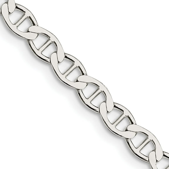 Sterling Silver 4.75mm Flat Anchor Chain (18 X 4.75) Made In Italy qlfa100-18