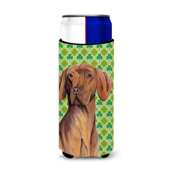 Caroline's Treasures SC9298MUK Vizsla   Shamrock Portrait Hugger for Slim Cans