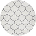 thumbnail image 3 of Unique Loom Trellis Frieze Collection Area Rug - Rounded (7' Round Ivory/Gray), 3 of 7