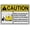 Warning Sign 2, variant on Weatherproof ANSI Grain Bin Silo Sign (When accessing the central roof hatch remain on the ladder keep safety harness attached at all times) 8 in" x 12 in" UV Resistant Plastic Safety Warning SIgn