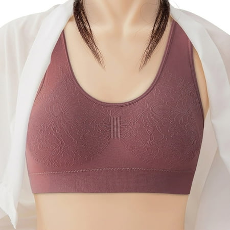 

Women Wireless French Front Close Bra T Back Plus Size Seamless Unlined Bra For Large Bust Ladies Bralette Fitness Everyday Lingerie