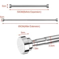 thumbnail image 2 of Tringle à Rideau en Acier Inoxydable Sans Perçage 50-85 cm, Barre de Douche Ferme et Extensible, Tringle Télescopique, Tringle Pivotante Réglable pour Salle de Bain Cuisine, 2 of 5